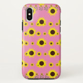 Coques Case-Mate iPhone Motif de tournesol rustique contemporain (Dos)