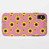 Coques Case-Mate iPhone Motif de tournesol rustique contemporain (Dos (Horizontal))