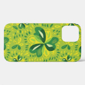 Coques Case-Mate iPhone Motif de trèfle irlandais vert (Verso (horizontal))