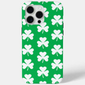 Coques Case-Mate iPhone Motif de trèfle vert et blanc (Verso)