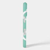 Coques Case-Mate iPhone Motif de treillis marocain Aqua Chic (Verso / Droite)