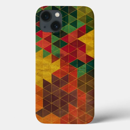 Coques Case-Mate iPhone Motif de triangle grunge géométrique (Verso)