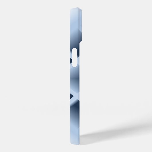 Coques Case-Mate iPhone Motif de trous carré bleu (Verso / Droite)