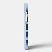 Coques Case-Mate iPhone Motif de trous carrés bleus (Verso / Gauche)