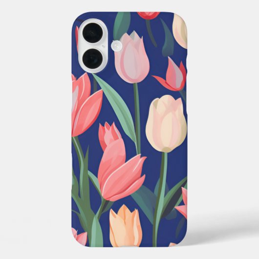 Coques Case-Mate iPhone Motif de tulipes. (Verso)