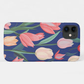 Coques Case-Mate iPhone Motif de tulipes. (Dos (Horizontal))