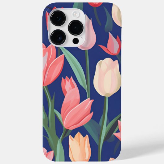 Coques Case-Mate iPhone Motif de tulipes. (Verso)