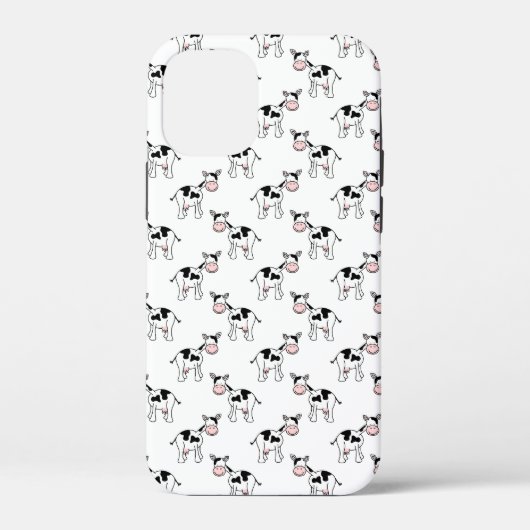 Coques Case-Mate iPhone Motif de vache noir et blanc. (Verso)