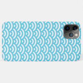 Coques Case-Mate iPhone Motif de vague bleu clair (Dos (Horizontal))