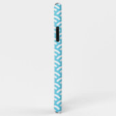 Coques Case-Mate iPhone Motif de vague bleu clair (Dos/Droite)