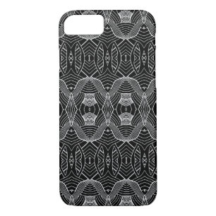 Coque iPhone 7 Motif de vague noir et blanc