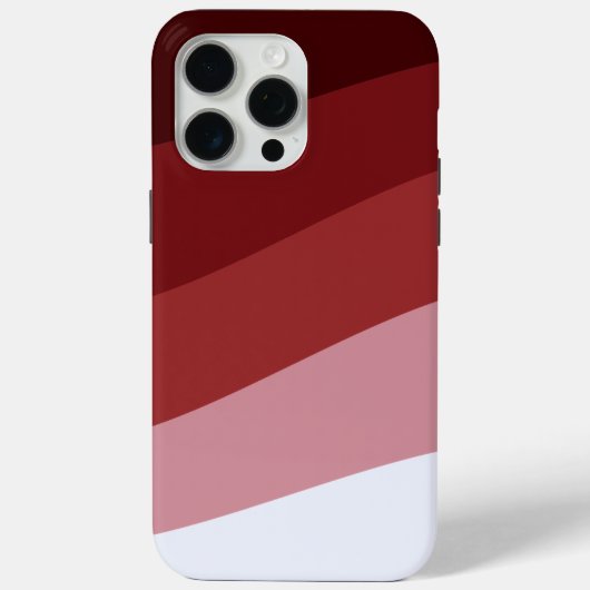 Coques Case-Mate iPhone Motif de vague rouge blanc Ombre (Verso)
