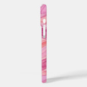 Coques Case-Mate iPhone Motif de vagues à l'aquarelle rose (Verso / Gauche)
