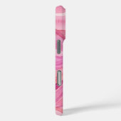 Coques Case-Mate iPhone Motif de vagues à l'aquarelle rose (Verso / Droite)