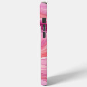 Coques Case-Mate iPhone Motif de vagues à l'aquarelle rose (Verso / Gauche)