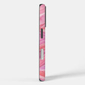 Coques Case-Mate iPhone Motif de vagues à l'aquarelle rose (Verso / Droite)