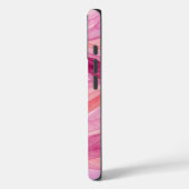 Coques Case-Mate iPhone Motif de vagues à l'aquarelle rose (Verso / Gauche)