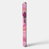 Coques Case-Mate iPhone Motif de vagues à l'aquarelle rose (Verso / Gauche)