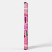 Coques Case-Mate iPhone Motif de vagues à l'aquarelle rose (Verso / Droite)