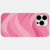 Coques Case-Mate iPhone Motif de vagues abstraites rose tendre (Verso (horizontal))