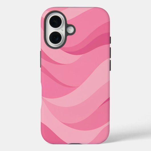 Coques Case-Mate iPhone Motif de vagues abstraites rose tendre (Verso)