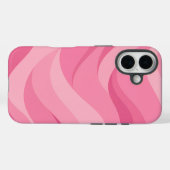 Coques Case-Mate iPhone Motif de vagues abstraites rose tendre (Verso (horizontal))