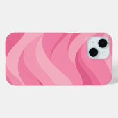 Coques Case-Mate iPhone Motif de vagues abstraites rose tendre (Verso (horizontal))