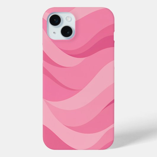 Coques Case-Mate iPhone Motif de vagues abstraites rose tendre (Verso)