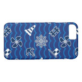 Coques Case-Mate iPhone Motif de vagues nautique mignon (Dos (Horizontal))