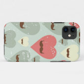 Coques Case-Mate iPhone Motif de Valentine avec le coeur et la moustache (Dos (Horizontal))