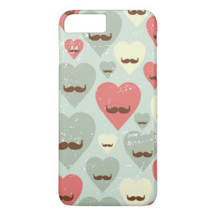 Coques Pour iPhone Motif de Valentine avec le coeur et la moustache