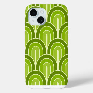 Coque Pour iPhone 15 Motif de ventilateur géométrique rétrogradé