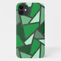 Motif de verre coloré nuances de vert