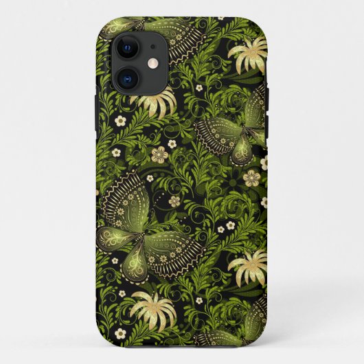 Coques Case-Mate iPhone Motif de Vert-or de ressort (Dos)