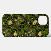 Coques Case-Mate iPhone Motif de Vert-or de ressort (Verso (horizontal))