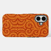 Coques Case-Mate iPhone Motif de vigne feuillue jaune doré (Verso (horizontal))