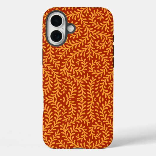 Coques Case-Mate iPhone Motif de vigne feuillue jaune doré (Verso)