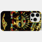 Coques Case-Mate iPhone Motif de visage aztèque quatre (Verso (horizontal))