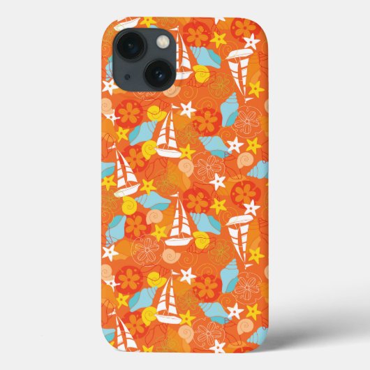 Coques Case-Mate iPhone Motif de voilier tropical (Verso)
