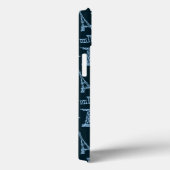 Coques Case-Mate iPhone Motif De Voyage En Motif Blues (Verso / Droite)