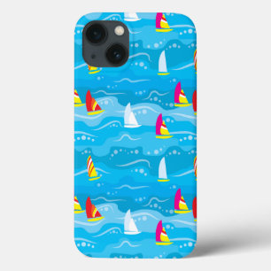 iPhone 13 Case Motif de yacht Neon