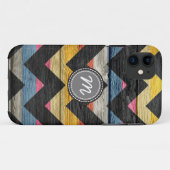 Coques Case-Mate iPhone Motif de zigzag de chevron aztèque (Dos (Horizontal))