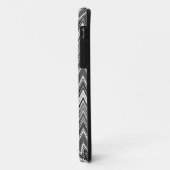 Coques Case-Mate iPhone Motif de zigzag géométrique noir et blanc (Dos/Gauche)