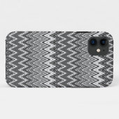 Coques Case-Mate iPhone Motif de zigzag géométrique noir et blanc (Dos (Horizontal))