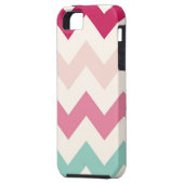 Coques Case-Mate iPhone Motif de zigzag nautique de zigzag en pastel de (Dos gauche)