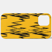 Coques Case-Mate iPhone Motif de Zigzag noir jaune (Verso (horizontal))