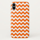 Coques Case-Mate iPhone Motif de zigzag orange (Dos)