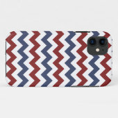 Coques Case-Mate iPhone Motif de zigzag rouge et bleu (Dos (Horizontal))