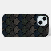 Coques Case-Mate iPhone Motif d'écaille de dragon festonnée foncée (Verso (horizontal))