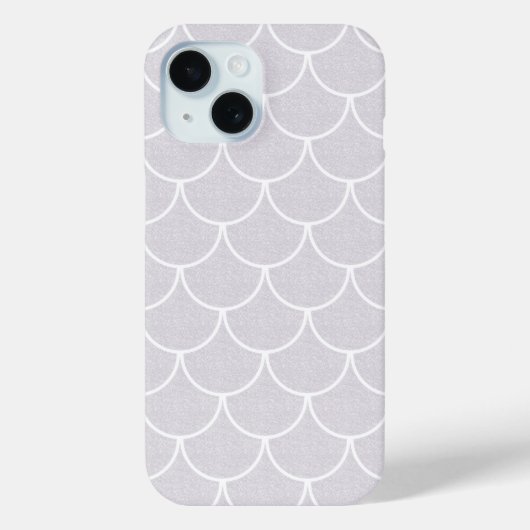 Coques Case-Mate iPhone Motif d'écailles de sirène blanches festonnées (Verso)